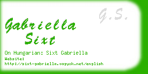 gabriella sixt business card